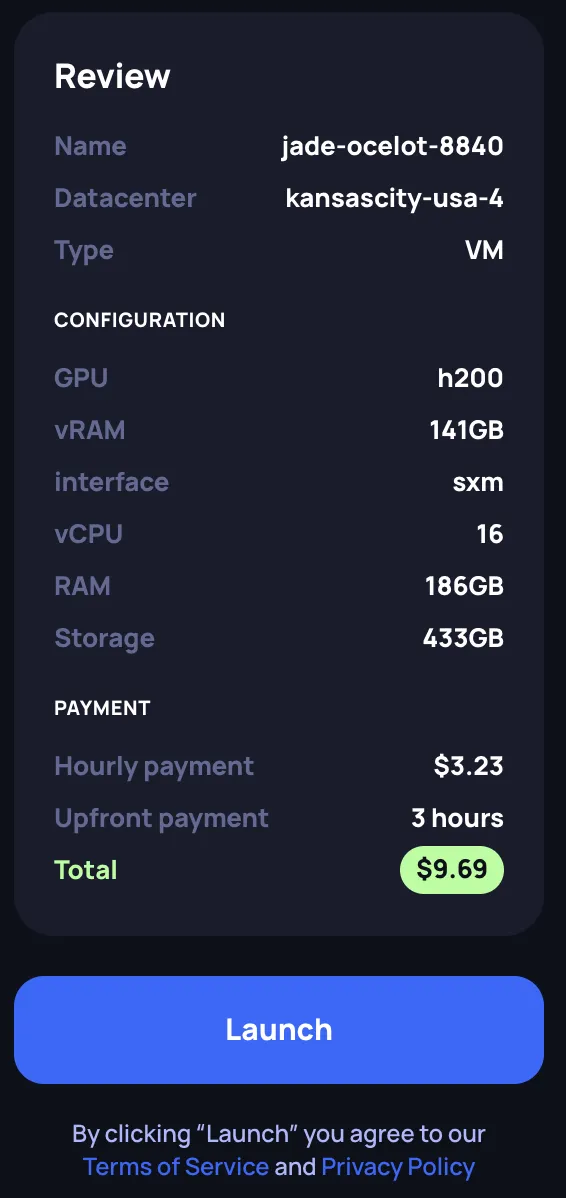 Review and launch