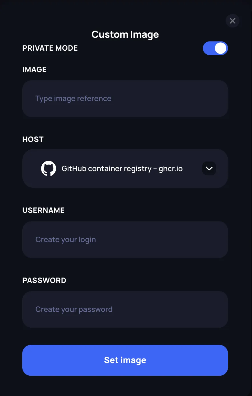 Custom image dialog